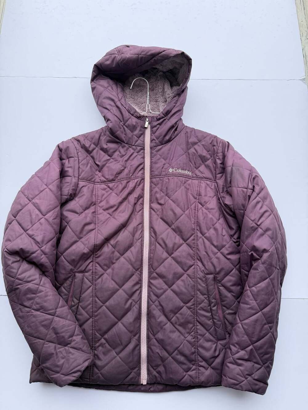 Columbia Copper Crest Women's Hooded Quilted Jacket Marionberry Purple Size M